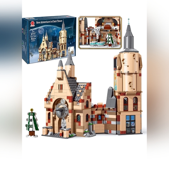 Under the Baubles Educiro Harry Potter Clock Tower and Great Hall Castle (871 P) - Picture 1 of 5